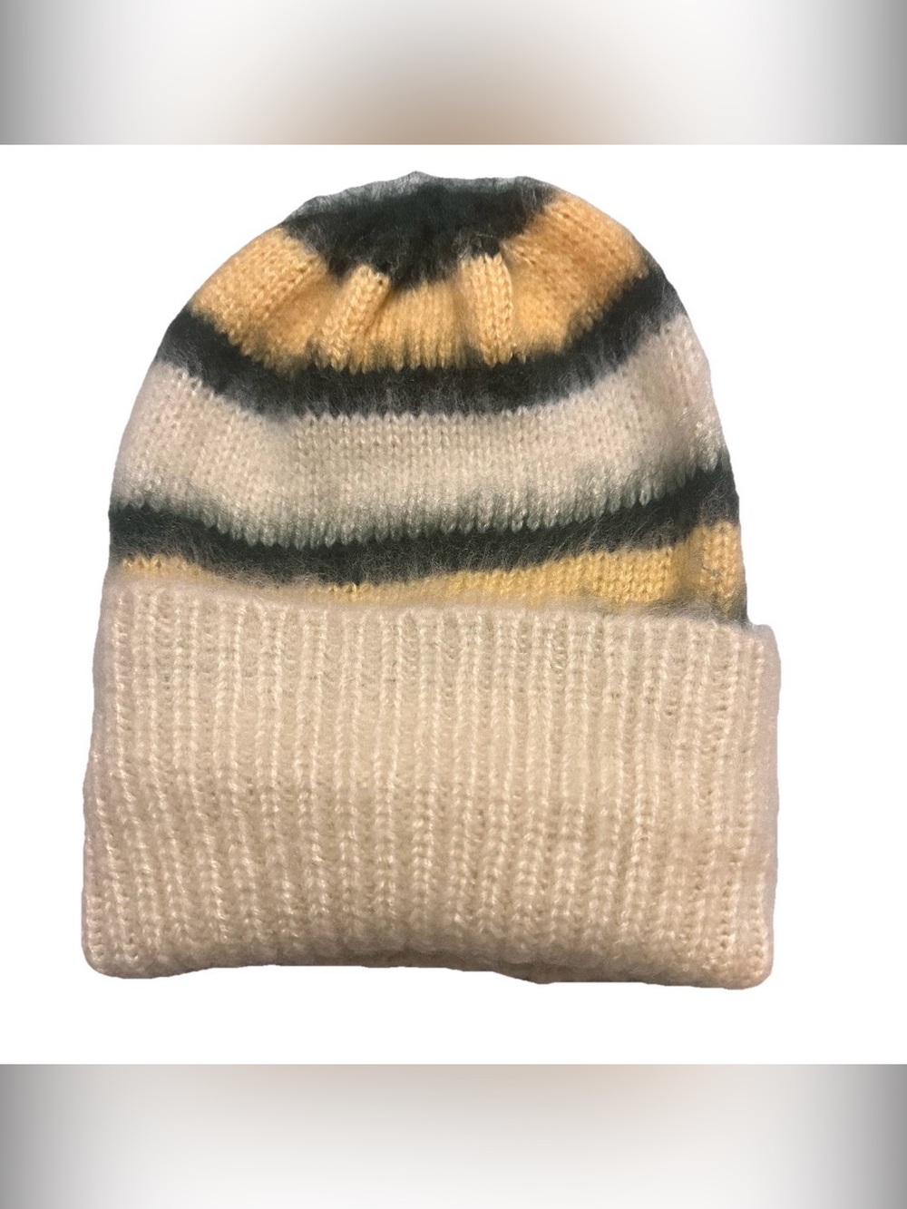 NWT Free People The Groove Stripe Beanie Hat Womens One Size Varsity Winter